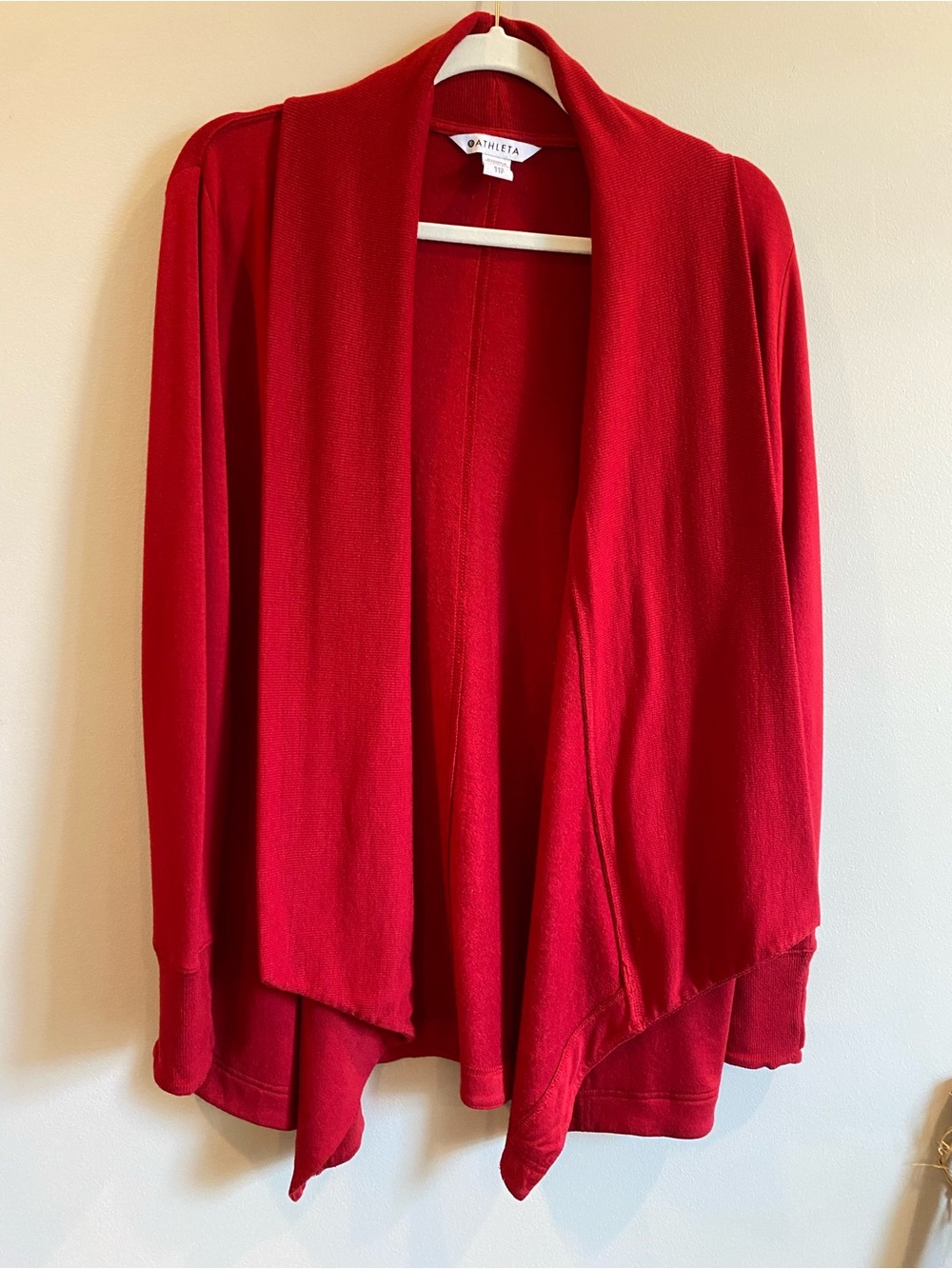 Athleta Pranayama Restore Wrap Cardigan, Red/Crimson, Size XXS.